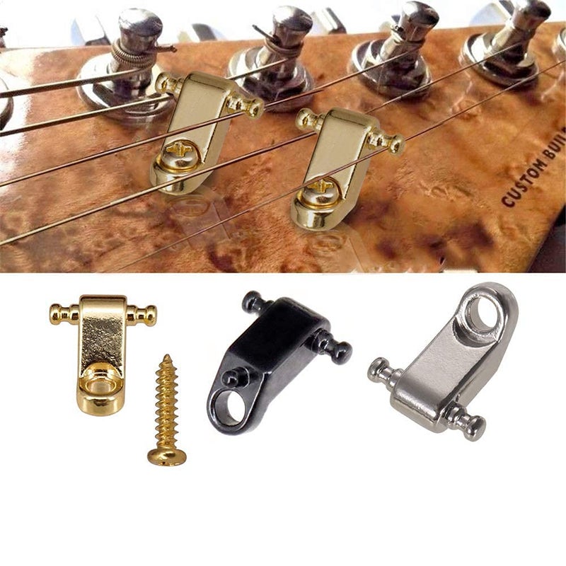 JD.Moon Electric Guitar String Retainers Tree Standard Roller String Guides Pack of 2pcs (Chrome) - Image 3